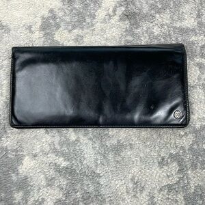 Cartier Silver Glossy Black Leather Long Bifold Wallet Quiet Luxury Timeless